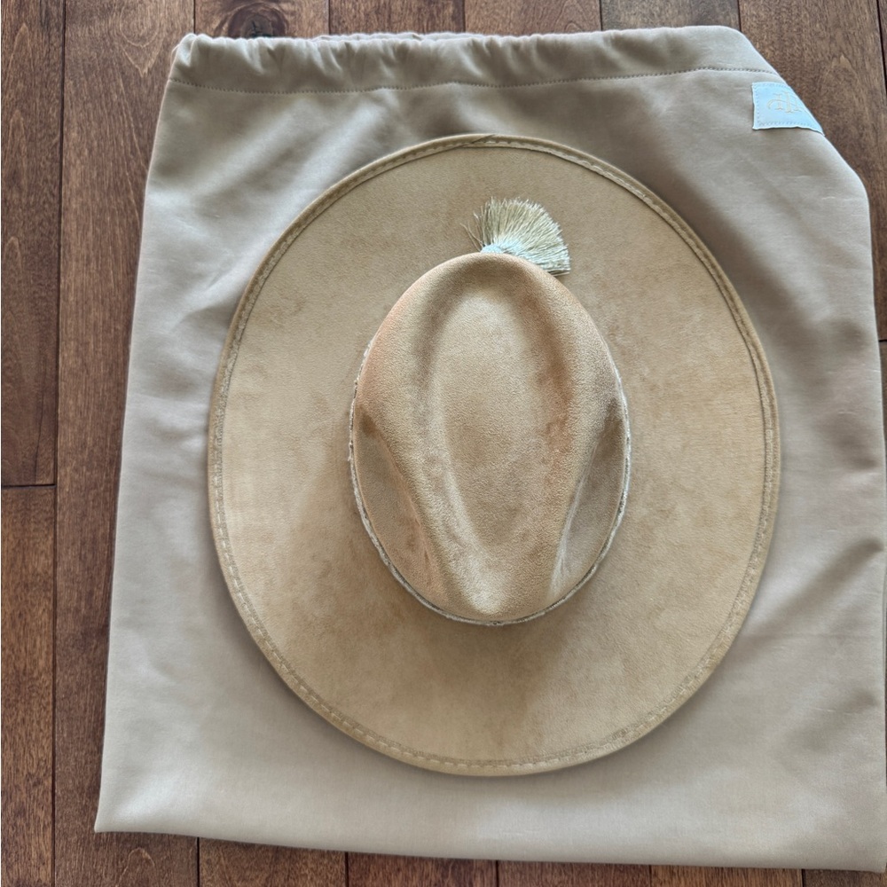 HatsNRoses Fedora Suede “Evelyn” Hat – Hazelnut, Size XS/S/M (53–57cm) - Picture 2 of 4